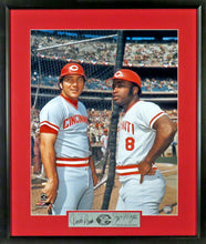 Load image into Gallery viewer, Cincinnati Reds Johnny Bench  &amp; Joe Morgan &quot;Big Red Machine&quot; Framed Photograph (Engraved Series)
