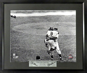Yogi Berra & Don Larsen "WS Perfect Pitch" Framed Photograph (Engraved Series)