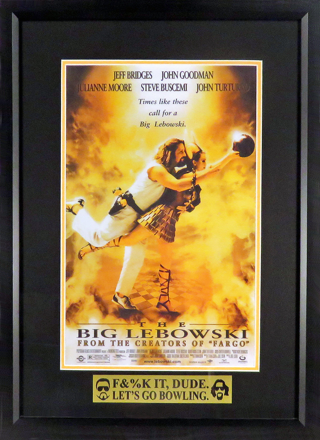 The Big Lebowski Movie Mini-Poster Framed