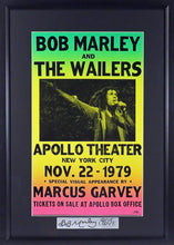 Load image into Gallery viewer, Bob Marley and The Wailers @ The Apollo Theater Framed Concert Poster (Engraved Series)
