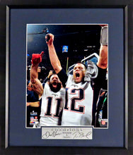 Load image into Gallery viewer, Tom Brady &amp; Julian Edelman&quot;SB LIII Celebration&quot; Framed Photograph Engraved Series
