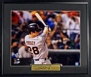 SF Giants Buster Posey "2010 Home Run" Framed Photograph (Engraved Series)