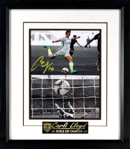 Carli Lloyd Autographed "World Cup" Spotlight 8x10 Framed Photograph
