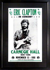 Eric Clapton @ Carnegie Hall Framed Concert Poster (Engraved Series)