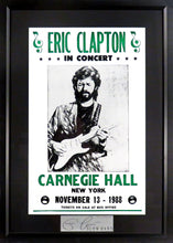Load image into Gallery viewer, Eric Clapton @ Carnegie Hall Framed Concert Poster (Engraved Series)
