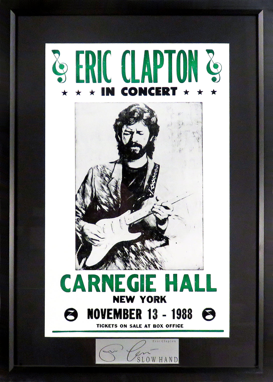 Eric Clapton @ Carnegie Hall Framed Concert Poster (Engraved Series)