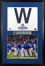 Load image into Gallery viewer, Chicago Cubs “2016 WS Champions” Framed Stack Display - Version II

