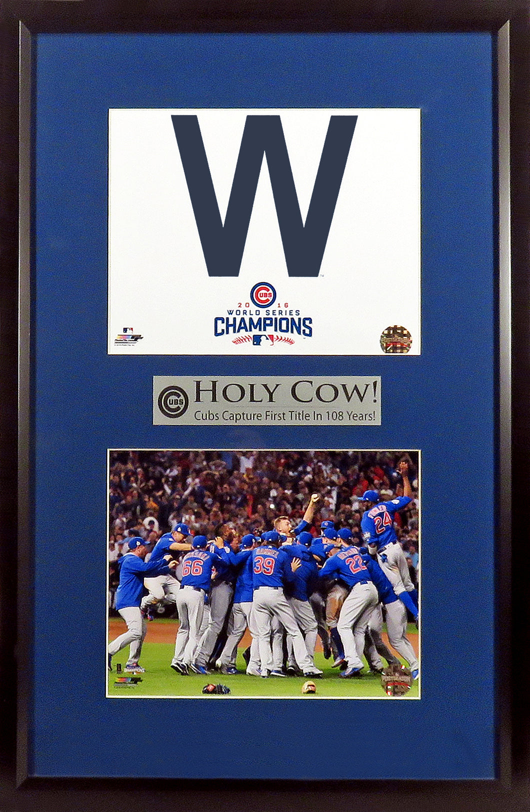 Chicago Cubs “2016 WS Champions” Framed Stack Display - Version II