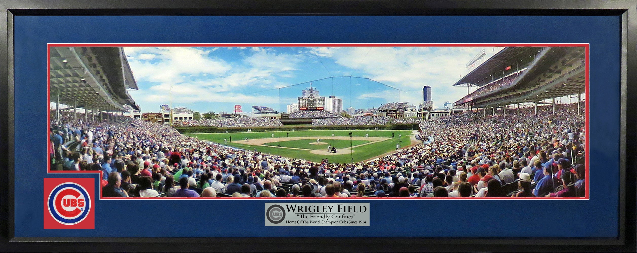 Chicago Cubs Wrigley Field Framed Panoramic – Behind the Glass, LLC