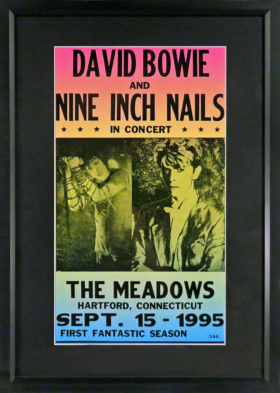 David Bowie and Nine Inch Nails Framed Concert Poster (Engraved Series)
