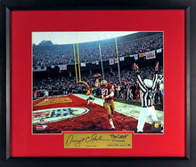 Load image into Gallery viewer, Dwight Clark “The Catch” Framed 11x14 Colored Photograph (Engraved Series)
