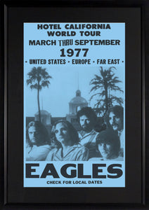 Eagles “Hotel California” Framed Concert Poster (Engraved Series)