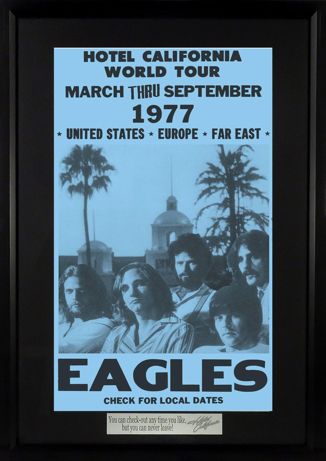 Eagles “Hotel California” Framed Concert Poster (Engraved Series)