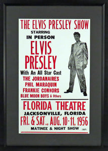 Elvis Presley 1956 Framed Concert Poster Engraved Series