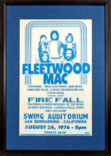 Load image into Gallery viewer, Fleetwood Mac @ Swing Auditorium Framed Concert Poster (Engraved Series)
