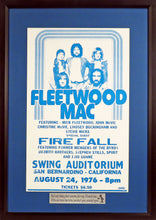 Load image into Gallery viewer, Fleetwood Mac @ Swing Auditorium Framed Concert Poster (Engraved Series)
