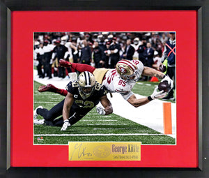 George Kittle "SF 49ers" Framed 11x14 Colored Photograph (Engraved Series)