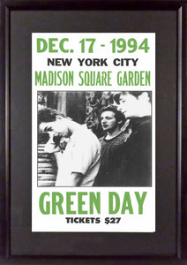 Green Day @ Madison Square Garden Framed Concert Poster (Engraved Series)