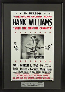 Hank Williams Concert Poster (Engraved Series)