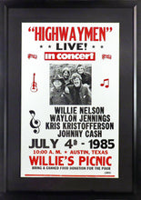 Load image into Gallery viewer, Highwaymen Concert Poster (Engraved Series)
