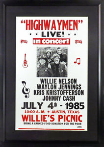 Highwaymen Concert Poster (Engraved Series)