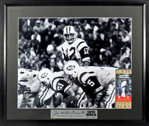 Joe Namath "SB III" Framed Photo (Engraved Series)