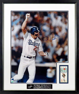Los Angeles Dodgers Kirk Gibson "Walk-Off HR" Autographed 16x20 Framed Photograph