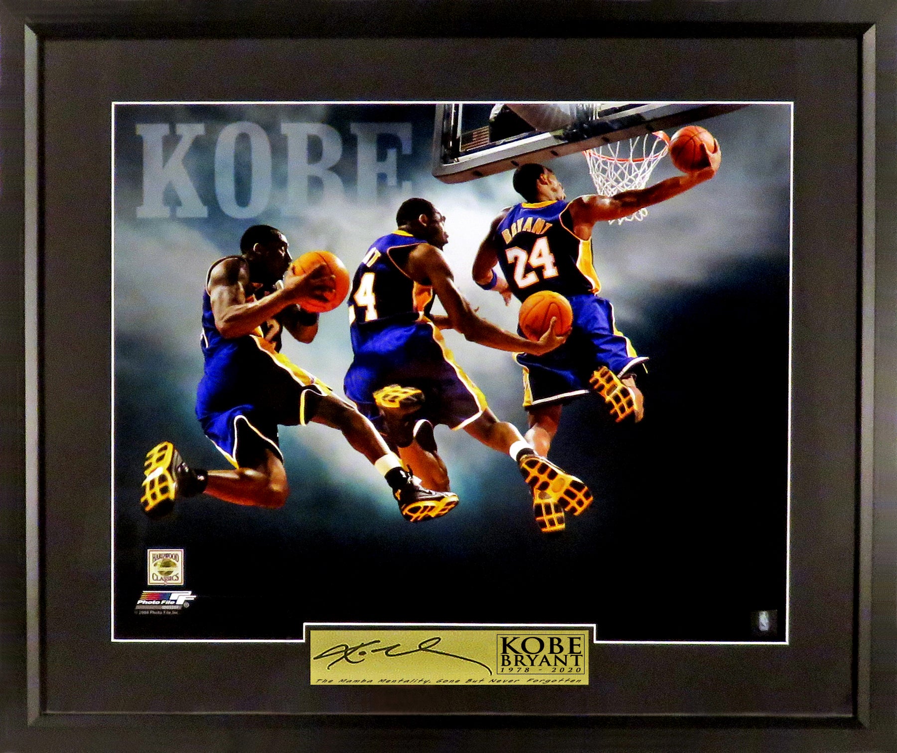 NBA Kobe Bryant 249枚限定 Kobe Bryant “Reverse Jam” Framed Photograph Engraved Series