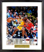 Load image into Gallery viewer, Kobe Bryant &amp; Michael Jordan “Kobe vs. MJ” Framed Photograph (Engraved Series)
