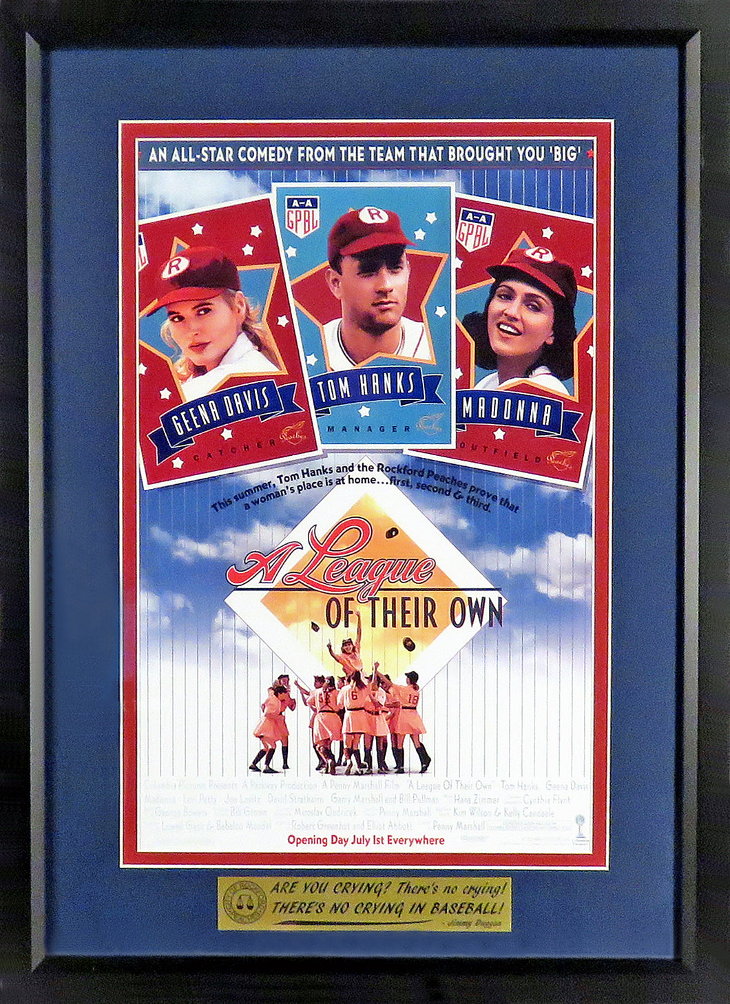 A League of Their Own Movie Mini-Poster Framed