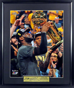 Cleveland Cavaliers LeBron James "2016 FINALS CHAMPIONS" Framed Photograph (Engraved Series)