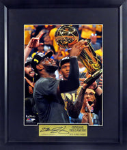 Load image into Gallery viewer, Cleveland Cavaliers LeBron James &quot;2016 FINALS CHAMPIONS&quot; Framed Photograph (Engraved Series)
