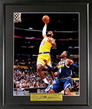 Load image into Gallery viewer, LA Lakers LeBron James &quot;Dunk&quot; 16x20 Framed Photograph (Engraved Series)
