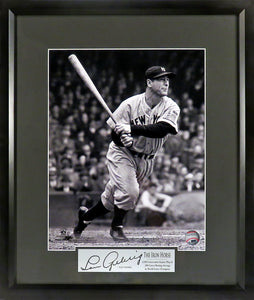 Lou Gehrig "The Iron Horse" Framed Photograph (Engraved Series)