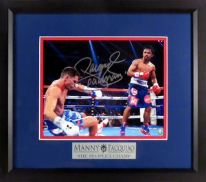 Manny Pacquiao Autographed "Knock Out" Framed Photograph