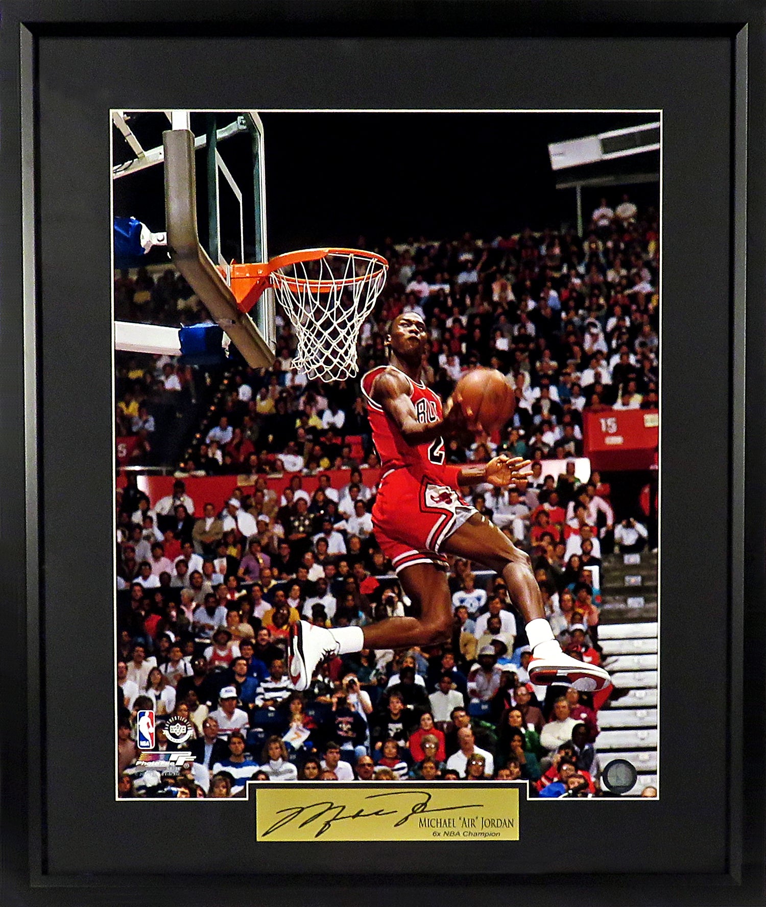 Michael Jordan Dunks From The Free Throw Line Poster