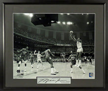 Load image into Gallery viewer, Michael Jordan “UNC Winning Shot” Framed Photograph Engraved Series
