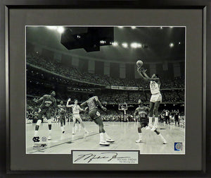 Michael Jordan “UNC Winning Shot” Framed Photograph Engraved Series