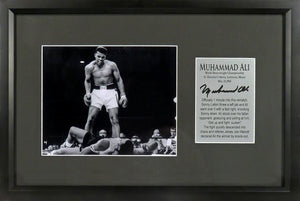 Muhammad Ali "Heavyweight Champion" B&W 8x10 Photo Framed Display (Engraved Series)