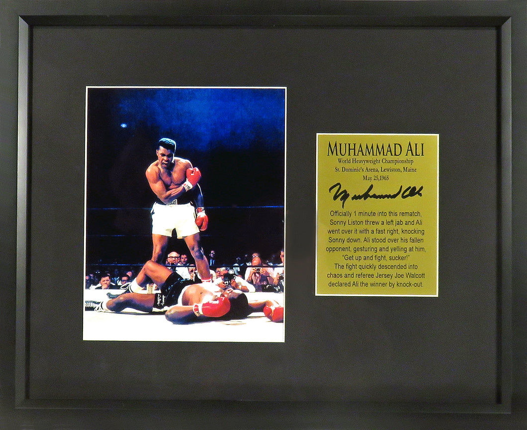 Muhammad Ali “Heavyweight Champion!” 8x10 Framed Color Photograph Display (Engraved Plate Series)