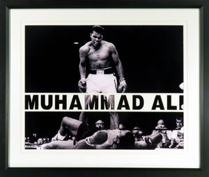 Muhammad Ali "MUHAMMAD" B&W 16x20 Photograph Framed Display (Impact Series)
