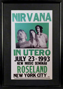 Nirvana @ Roseland NYC Framed Concert Poster (Engraved Series)