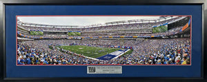 New York Giants “First Game @ MetLife Stadium” Framed Panoramic