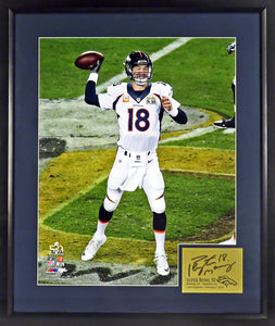 Peyton Manning "Denver Broncos" Framed Photograph (Engraved Series)