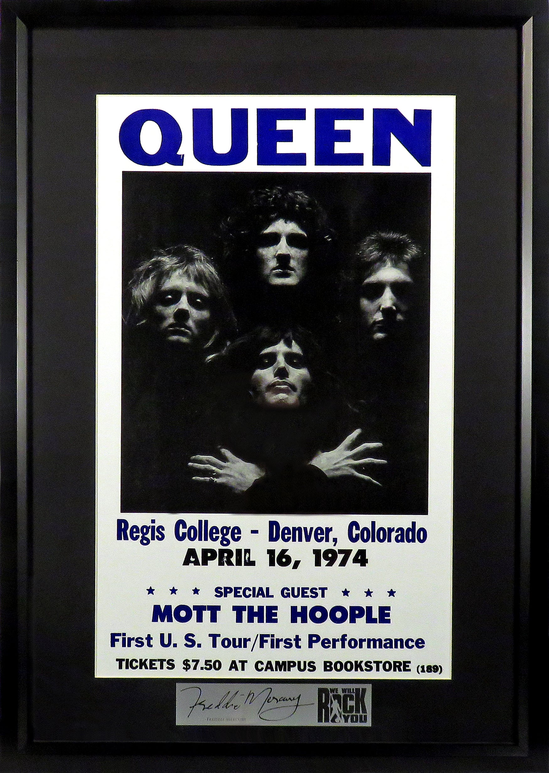 Queen Framed Concert Poster (Engraved Series) – Behind the Glass, LLC