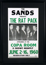 Load image into Gallery viewer, The Rat Pack @ The Sands Copa Room Framed Concert Poster (Engraved Series)
