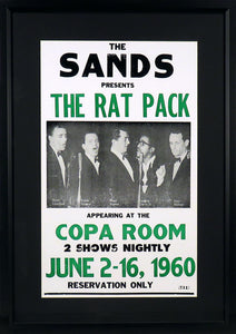 The Rat Pack @ The Sands Copa Room Framed Concert Poster (Engraved Series)