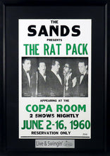 Load image into Gallery viewer, The Rat Pack @ The Sands Copa Room Framed Concert Poster (Engraved Series)

