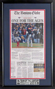 Boston Red Sox "2018 World Series Champs" Newspaper Framed Display
