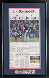 Boston Red Sox "2018 World Series Champs" Newspaper Framed Display
